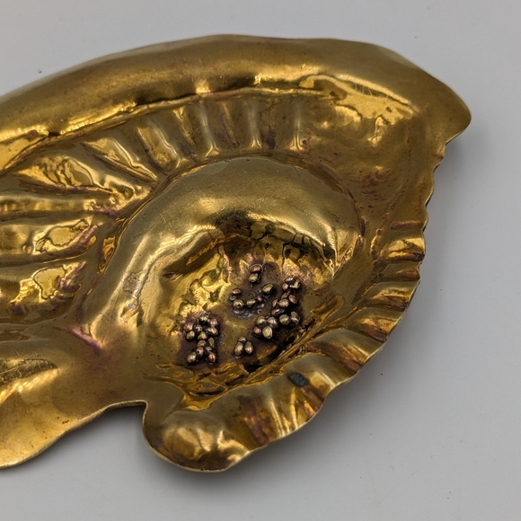 Vintage statement organic/nautical creature motifs abstract Gold Field brooch - Picture 6 of 12